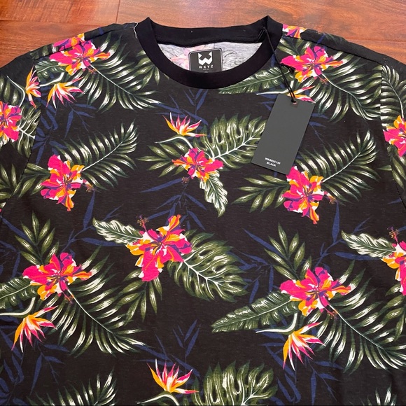 NWT W X Y Z short sleeve flower shirt - Picture 5 of 5